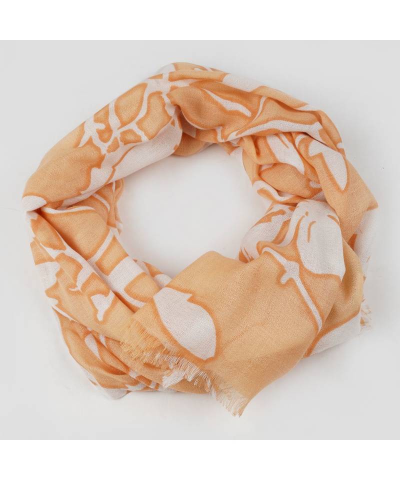 Bali Hai by Pashma  Lt beige  floral print design Pashmina Scarf