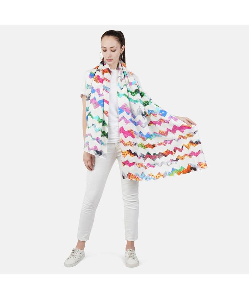 Bali Hai by Pashma Multi abstract print design scarf