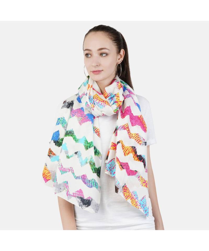 Bali Hai by Pashma Multi abstract print design scarf