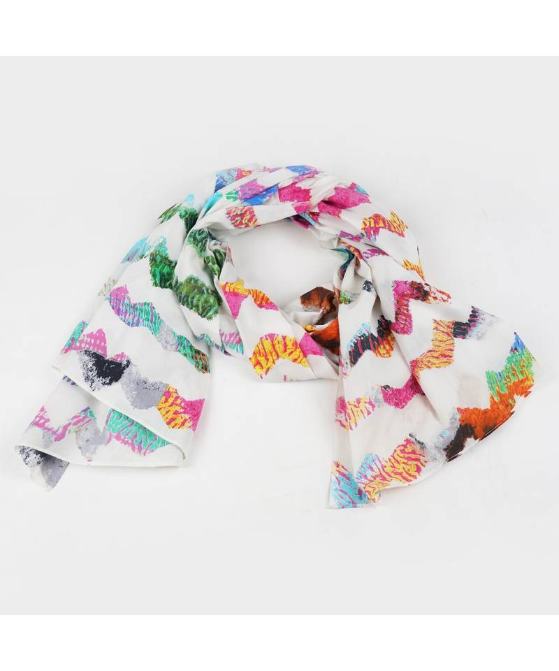Bali Hai by Pashma Multi abstract print design scarf