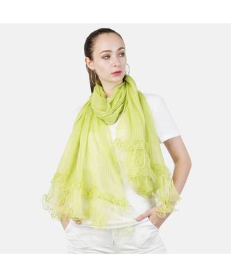 Bali Hai by Pashma Solids Lace embroidery design Pashmina  scarf 3