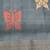 Butterfly Silk Designer Charcoal Grey Handwoven Saree