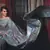Butterfly Silk Designer Charcoal Grey Handwoven Saree