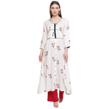 White printed rayon kurtas-and-kurtis 1
