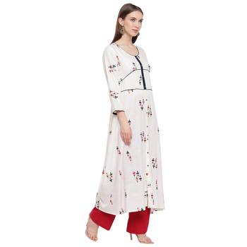 White printed rayon kurtas-and-kurtis 3