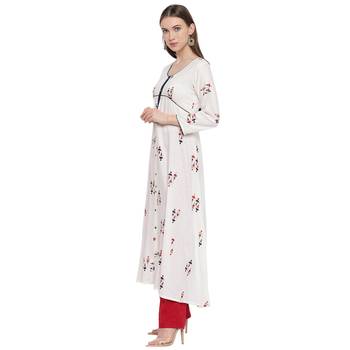 White printed rayon kurtas-and-kurtis 4