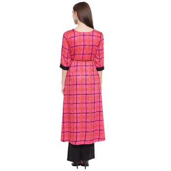 Pink printed rayon kurtas-and-kurtis 2