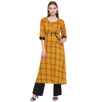 Multicolor printed rayon kurtas-and-kurtis 1