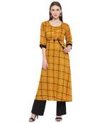 Multicolor printed rayon kurtas-and-kurtis