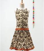 grey and black cotton printed lehenga choli