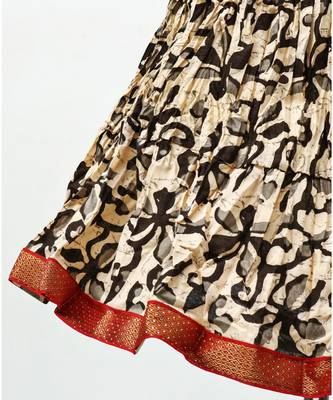 grey and black cotton printed lehenga choli 4