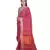 Handcrafted Dark Red Linen saree with Silver zari border