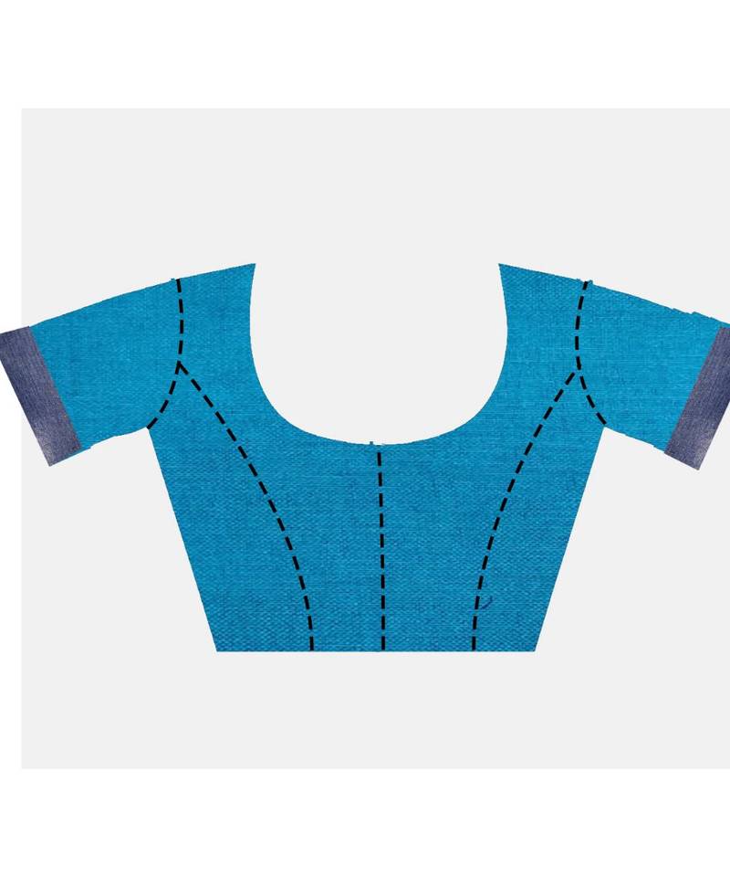 Handcrafted Pink Linen saree with Silver zari border