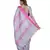 Handcrafted Ash Silver Tissue Linen saree with Pink border
