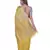 Handcrafted Yellow Linen saree with zari Checkered pattern