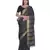 Handcrafted  Black Linen saree with golden zari border