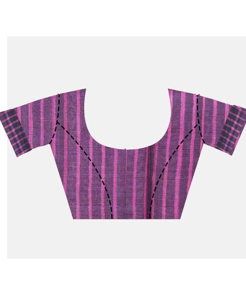 Handcrafted Pink  Shade Tussar Ghicha Silk Saree