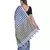 Handcrafted  Linen saree with block check pattern & golden zari border