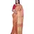 Handcrafted Salmon Orange shade Tissue Linen saree