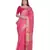 Handcrafted Pink shade Linen saree with Golden Zari Border