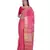 Handcrafted Pink shade Linen saree with Golden Zari Border