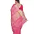 Handcrafted Pink shade Linen saree with Golden Zari Border