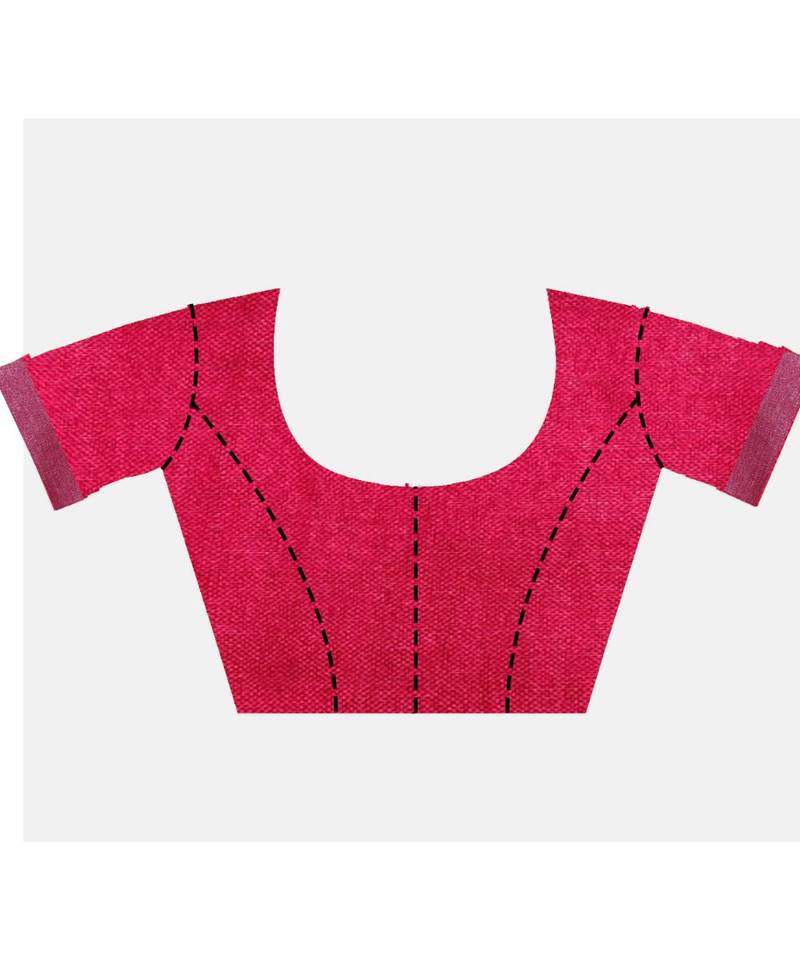 Handcrafted Yellow Linen saree with Silver zari border