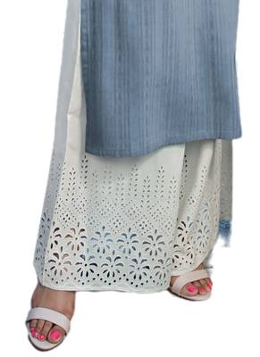 Grey printed cotton kurti 3