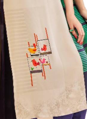 Grey printed Crepe kurti 3