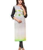 Grey printed Crepe kurti