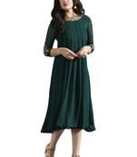 Green printed Georgette kurti