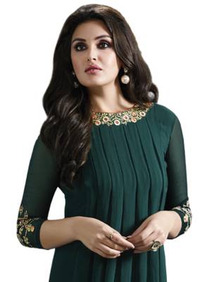 Green printed Georgette kurti 2