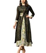 Grey printed Crepe kurti