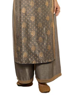 Grey printed dupion kurti 3
