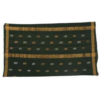 Green hand woven andhra pradesh handloom saree  4