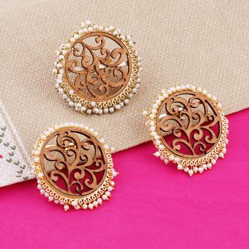 Stud Earring Set & Adjustable Finger Ring With Earring For Women Girl 3