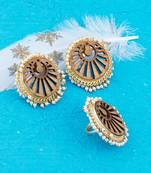 Stud Earring Set & Adjustable Finger Ring With Earring For Women Girl