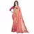 Pink hand woven georgette saree with blouse