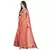Pink hand woven georgette saree with blouse