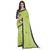 Green hand woven georgette saree with blouse