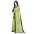 Green hand woven georgette saree with blouse