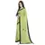 Green hand woven georgette saree with blouse