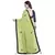 Green hand woven georgette saree with blouse