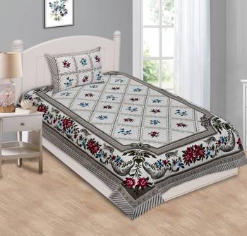 Ridan Single Cotton Bed Sheet With One Pillow Cover 1