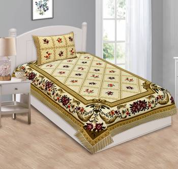 Ridan Single Cotton Bed Sheet With One Pillow Cover 1