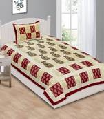 Ridan Single Cotton Bed Sheet With One Pillow Cover