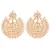 I Jewels Gold Plated Traditional Kundan Earrings with Pearl Outline for Women (ED14W)