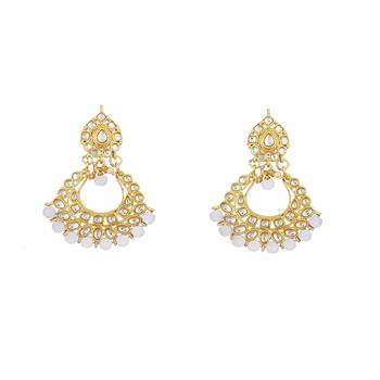 Ethnic Indian Traditional Kundan Pearl Choker Necklace Set for Women  3