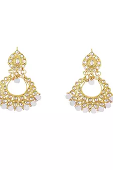 Ethnic Indian Traditional Kundan Pearl Choker Necklace Set for Women 