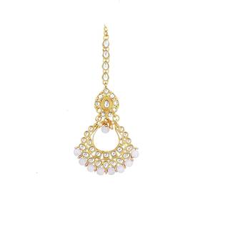 Ethnic Indian Traditional Kundan Pearl Choker Necklace Set for Women  4